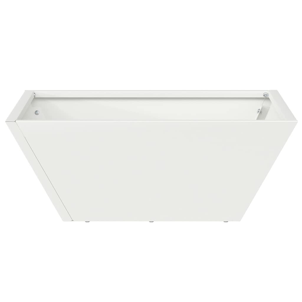 Vrtna saksija 5 pcs Bijelo 40 x 40 x 15 cm Čelična vrata