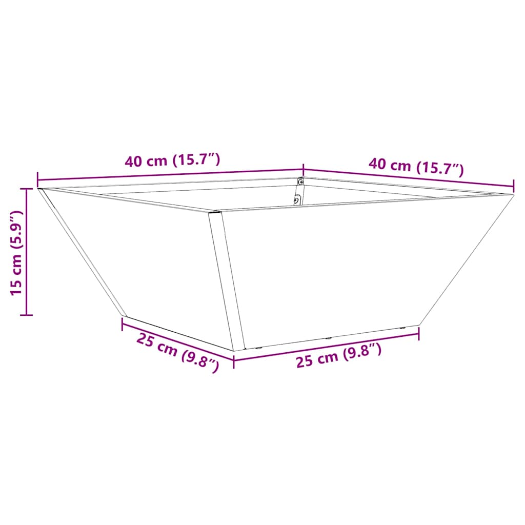 Vrtna saksija 5 pcs Maslinasto zelena 40 x 40 x 15 cm