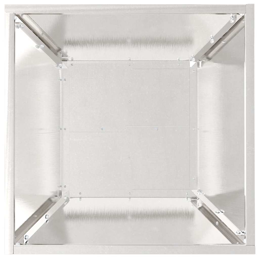 Vrtna saksija 5 pcs Srebrno 40 x 40 x 15 cm Nehrđajući čelik