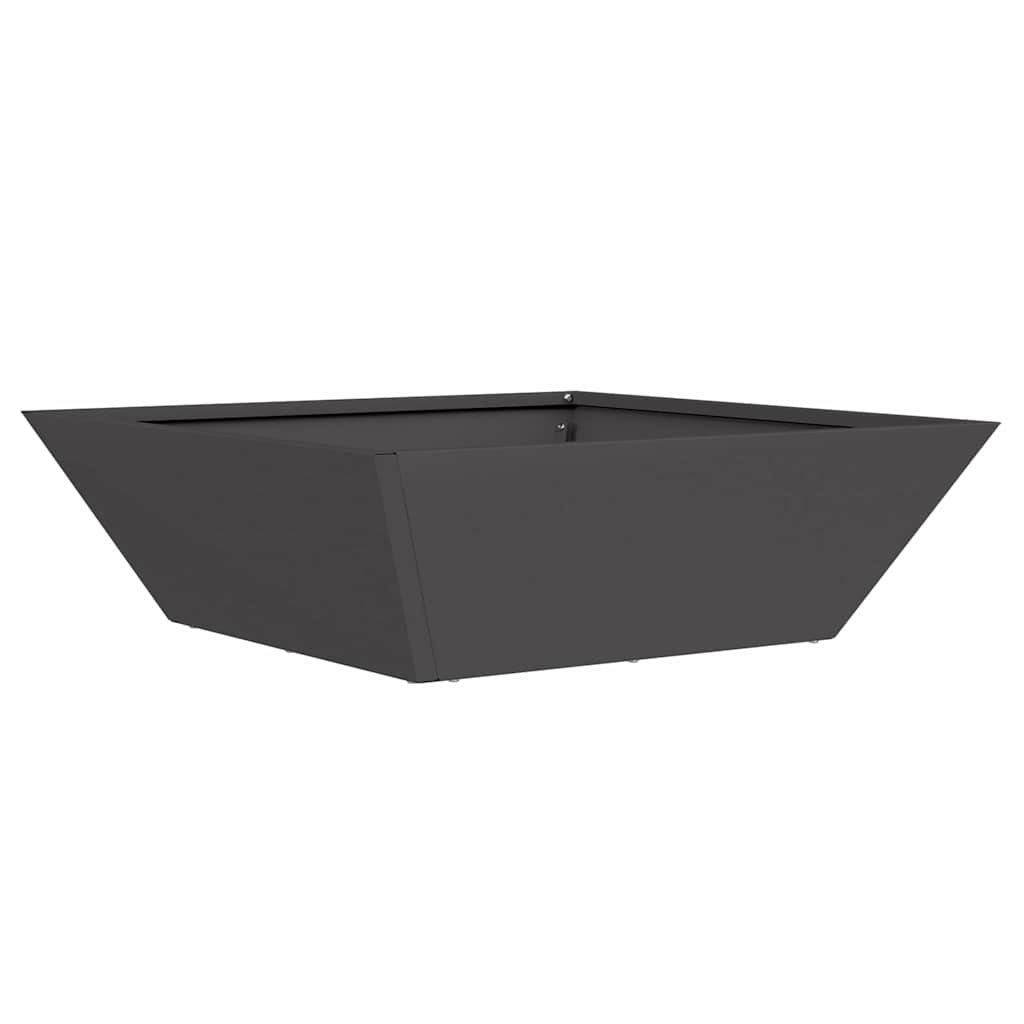 Vrtna saksija Crna 50 x 50 x 15 cm Čelična vrata