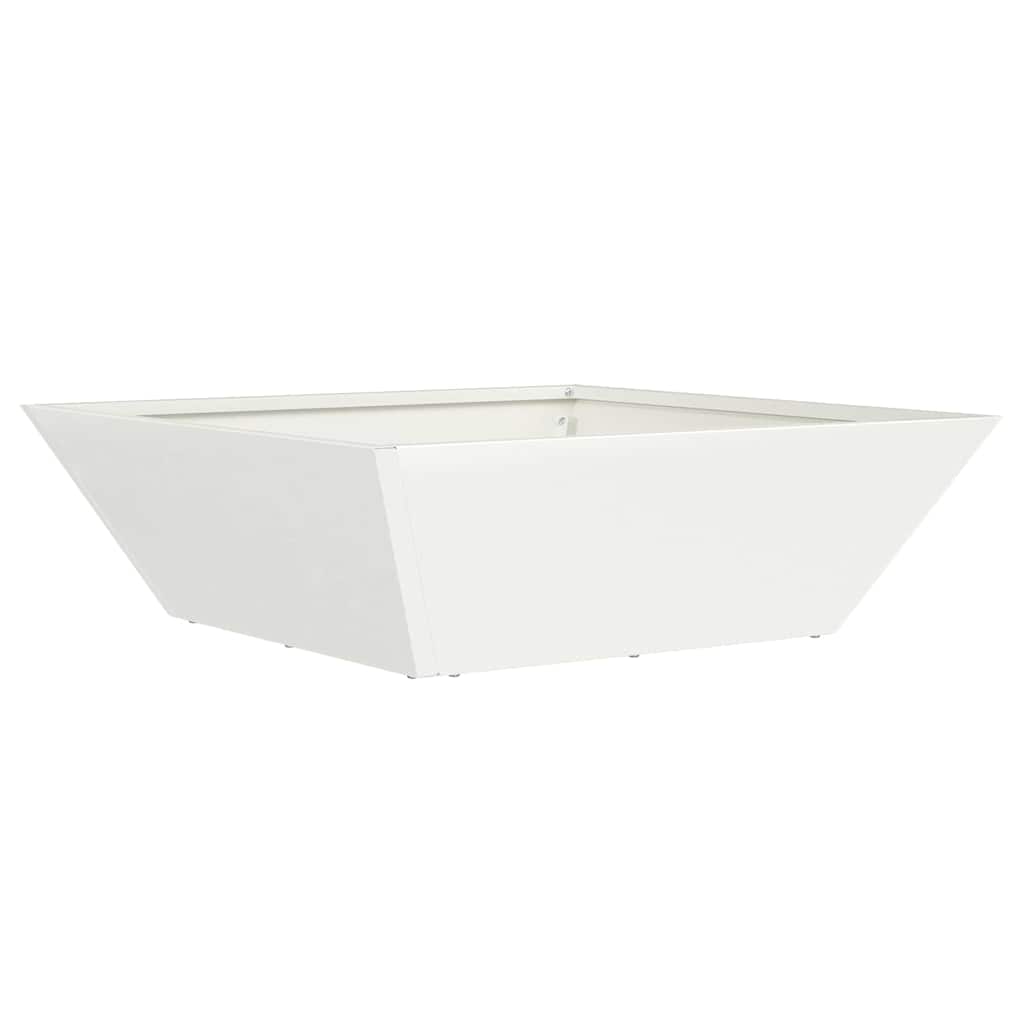 Vrtna saksija Bijelo 50 x 50 x 15 cm Čelična vrata