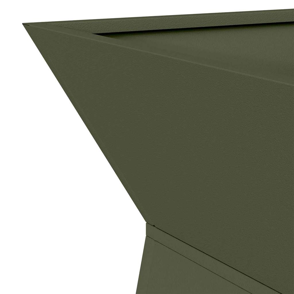 Stup saksija 2 pcs Maslinasta 40 x 40 x 100 cm