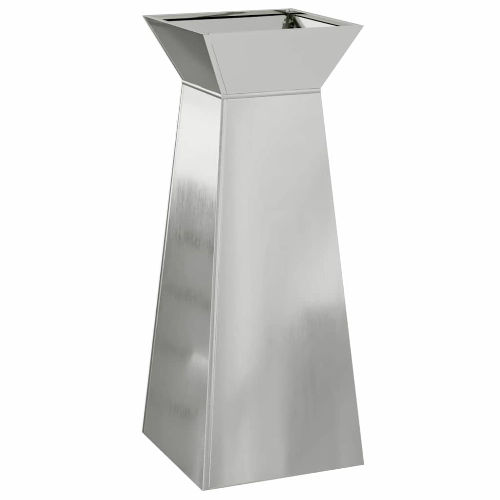 Stup saksija 2 pcs Srebrno 40 x 40 x 100 cm