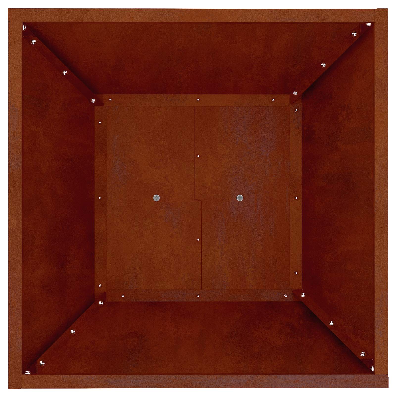 Stup saksija 2 pcs Srebrno 40 x 40 x 100 cm
