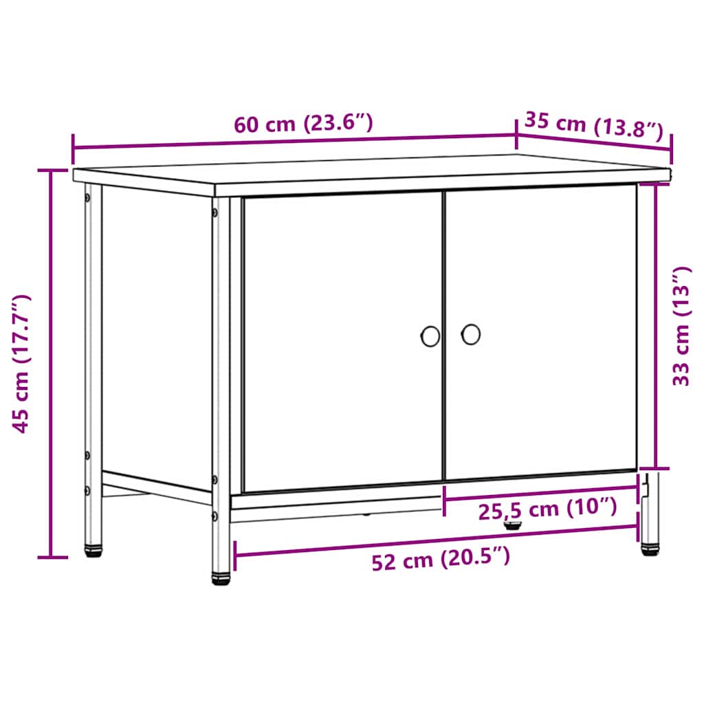 TV ormar Staro drvo 60 x 35 x 45 cm Konstruirano drvo