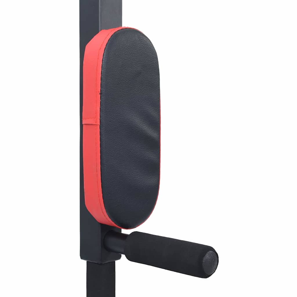 Stalak za zgibove i dipove Crna i crvena 89 x 59 x 70 cm