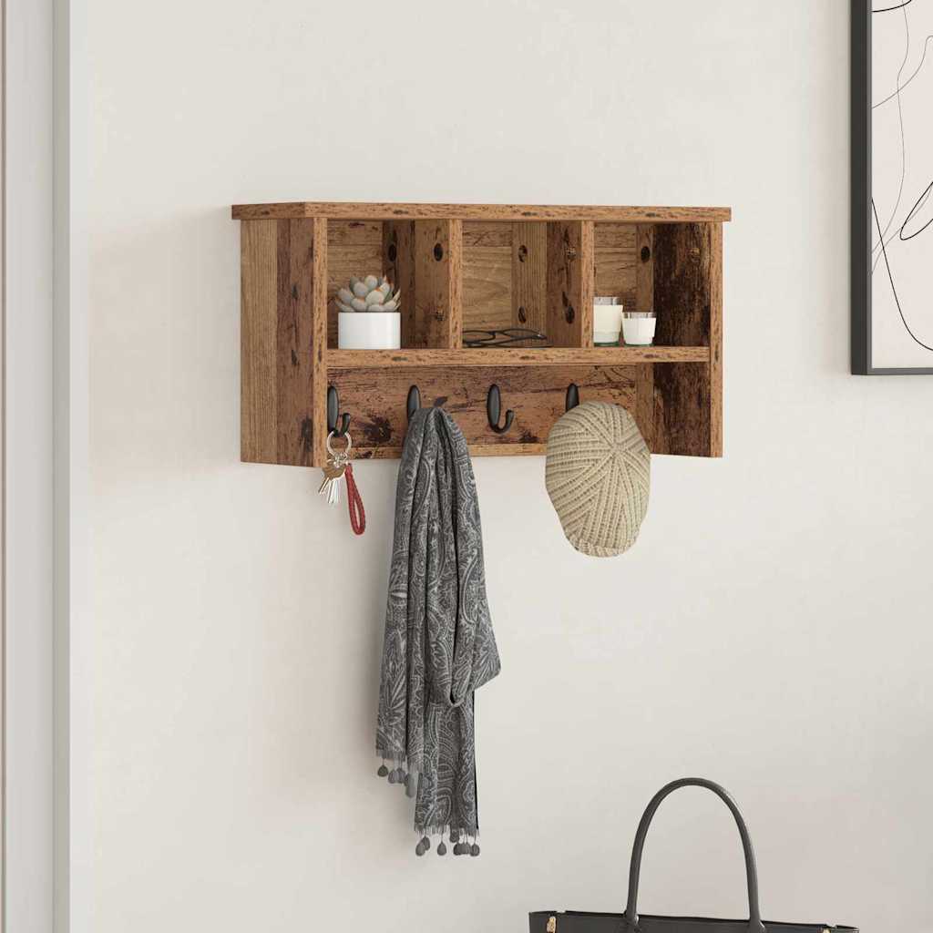 Vješalica za kapute na zidu Zidne Staro drvo 50 x 16 x 26 cm