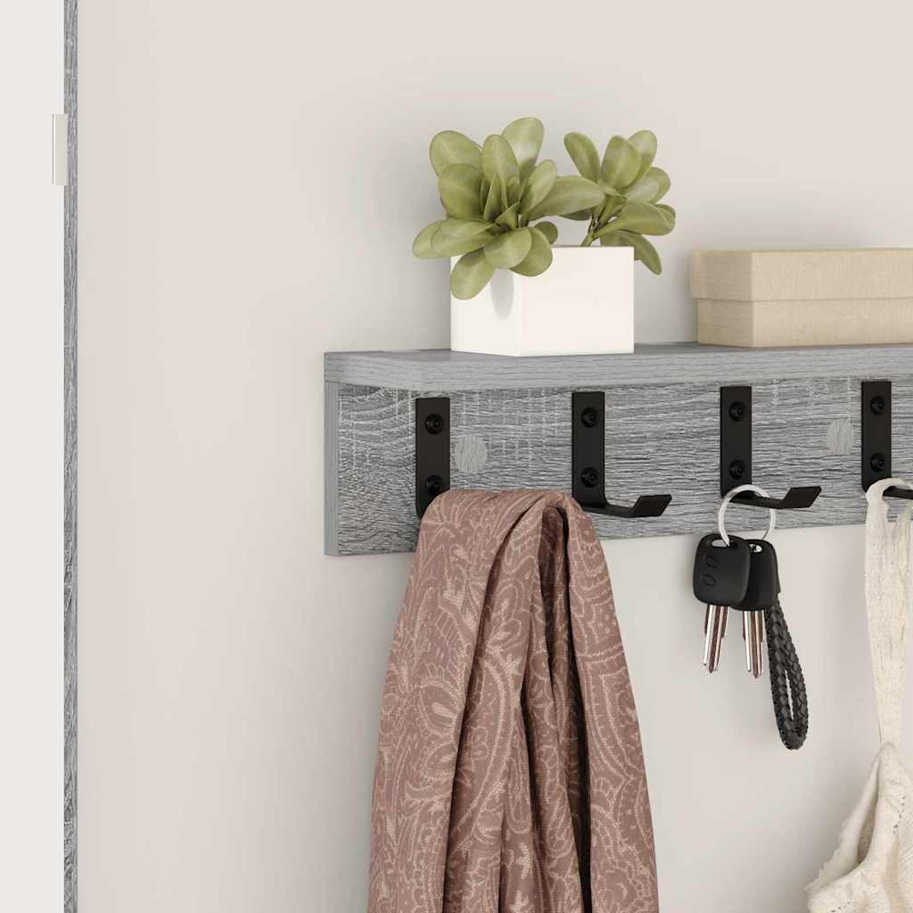 Vješalica za kapute na zidu Siva Sonoma 40 x 10,5 x 10,5 cm