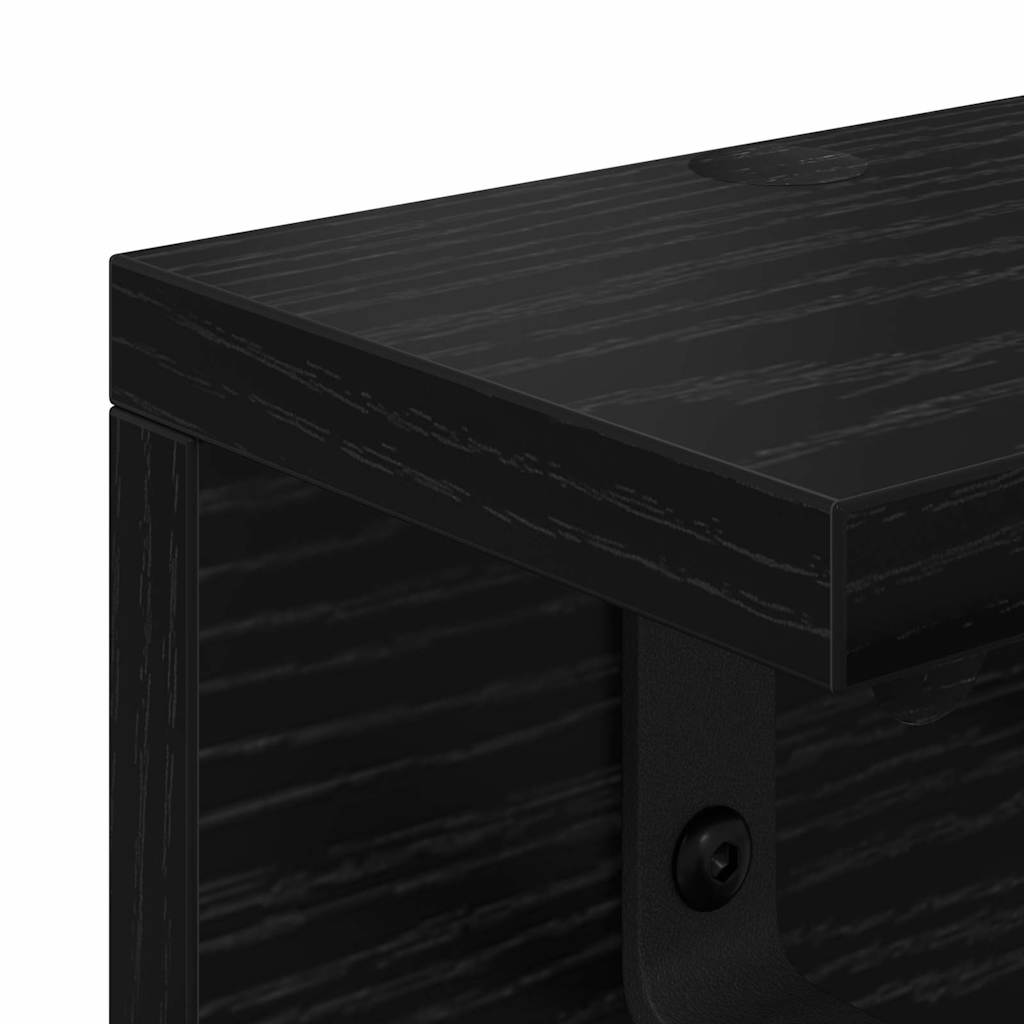 Vješalica za kapute na zidu Crni hrast 60 x 10,5 x 10,5 cm