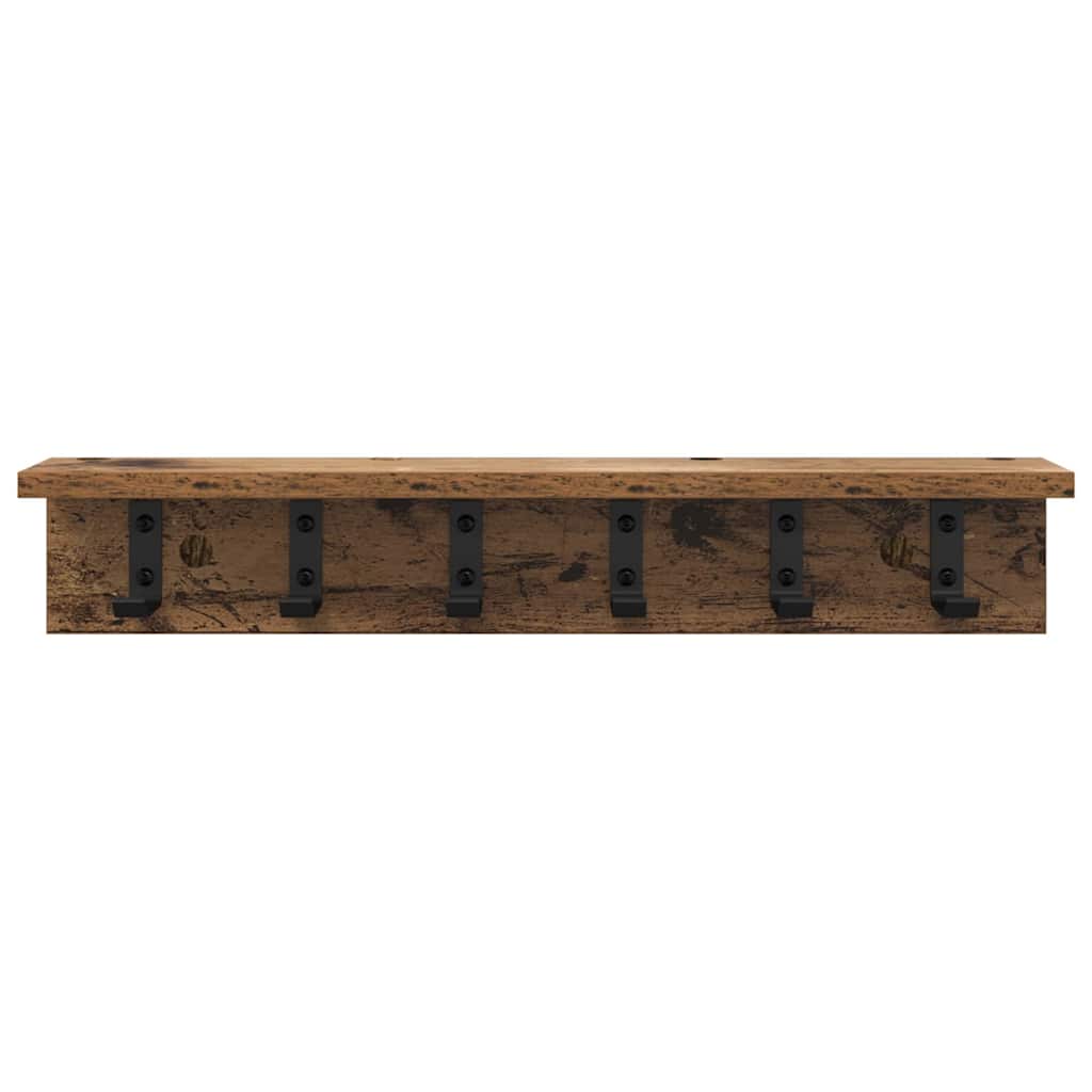 Vješalica za kapute na zidu Staro drvo 60 x 10,5 x 10,5 cm