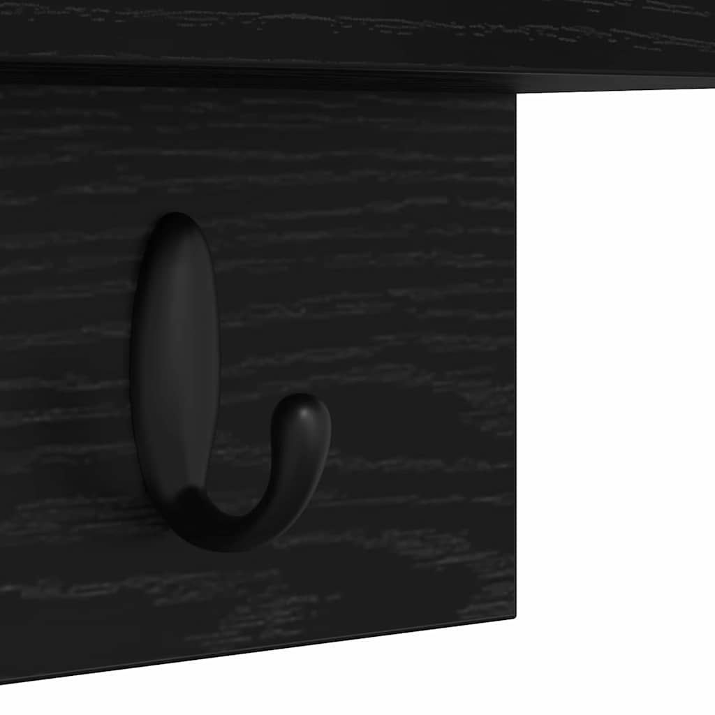 Vješalica za kapute na zidu Zidne Crni hrast 40 x 10,5 x 18 cm
