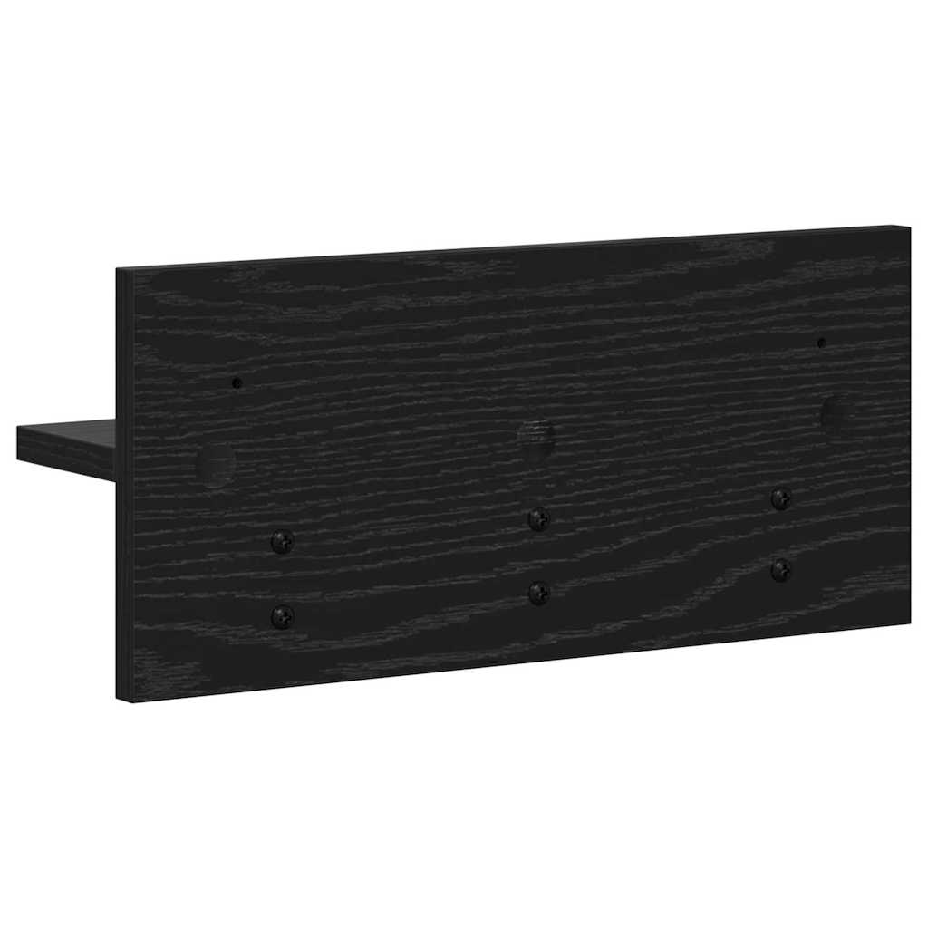 Vješalica za kapute na zidu Zidne Crni hrast 40 x 10,5 x 18 cm