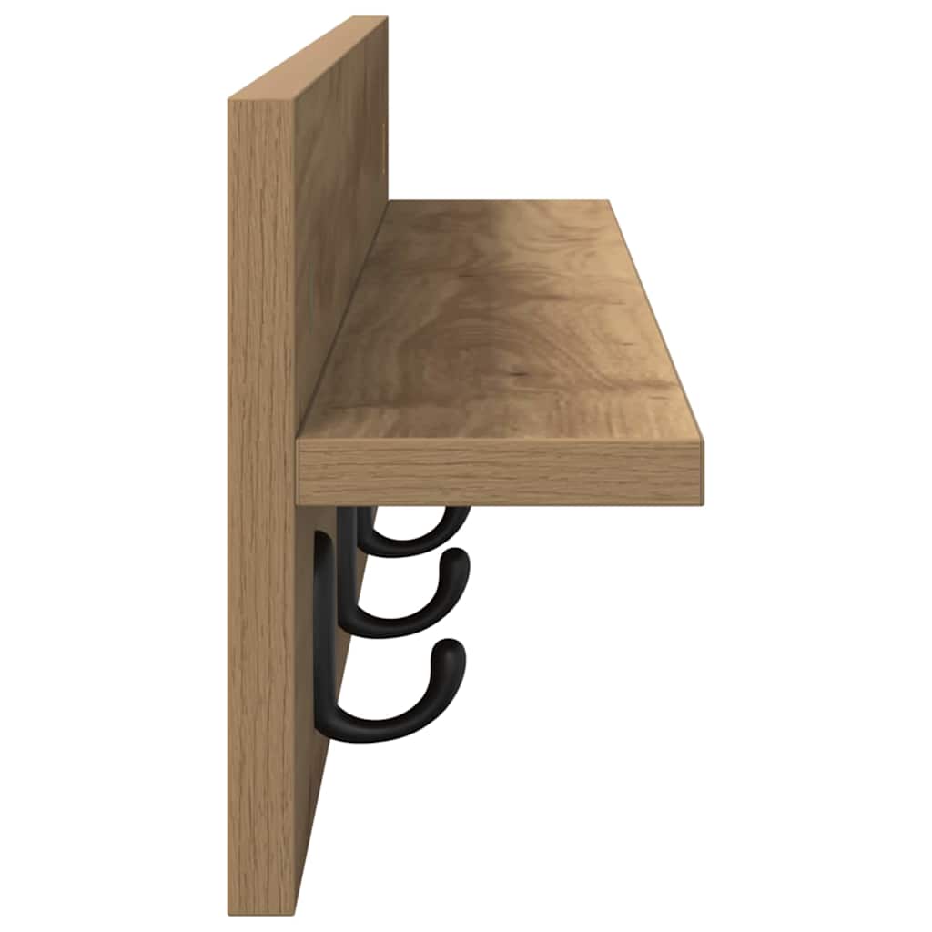 Vješalica za kapute na zidu Umjetnički hrast 80 x 10,5 x 18 cm