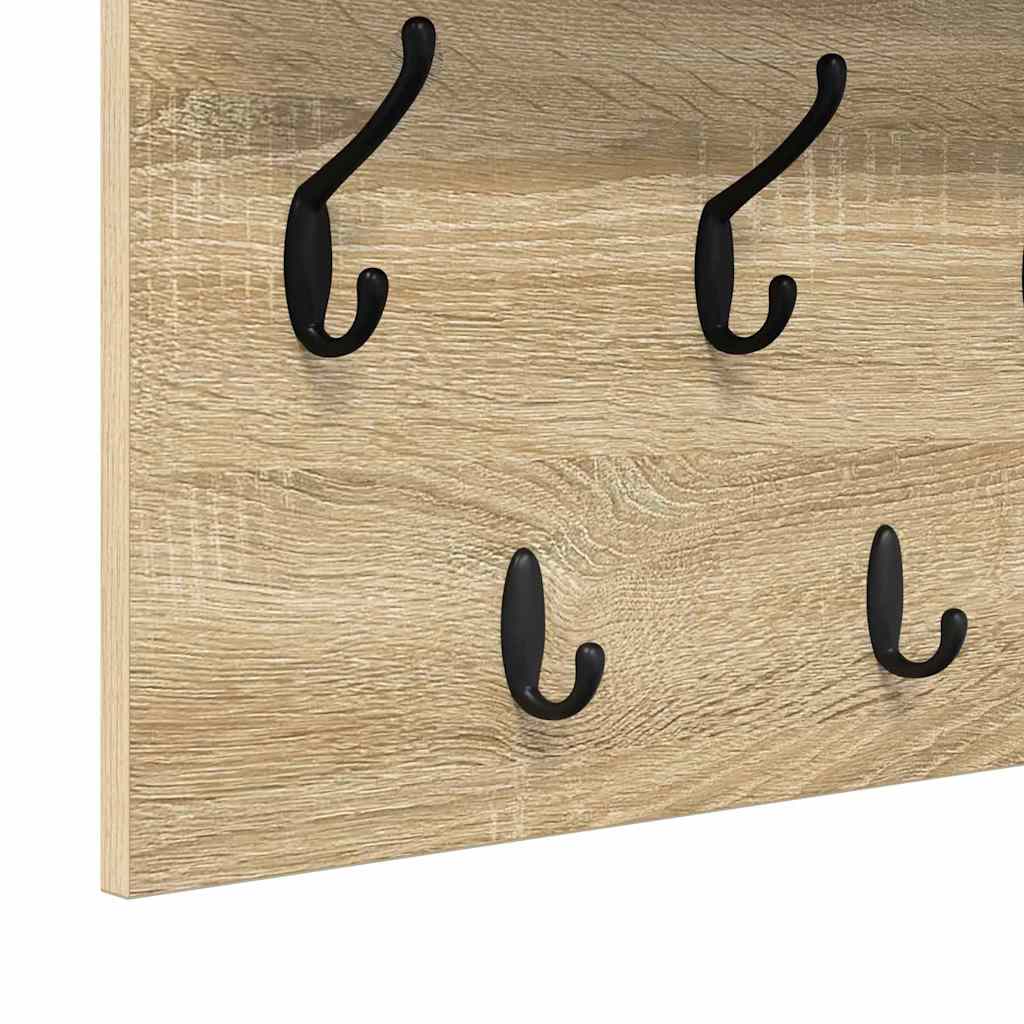 Vješalica za kapute na zidu Zidne Sonoma hrast 80 x 40 x 12 cm
