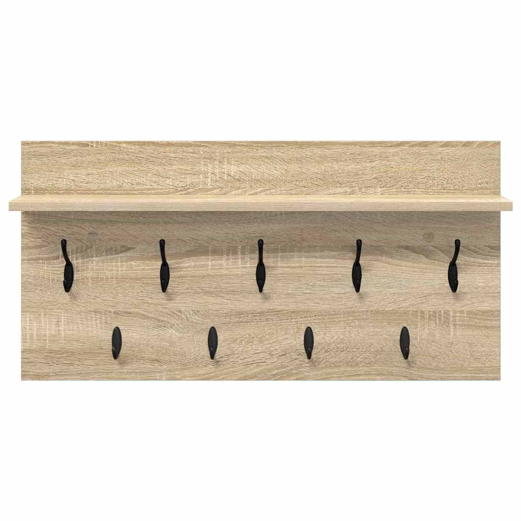 Vješalica za kapute na zidu Zidne Sonoma hrast 80 x 40 x 12 cm