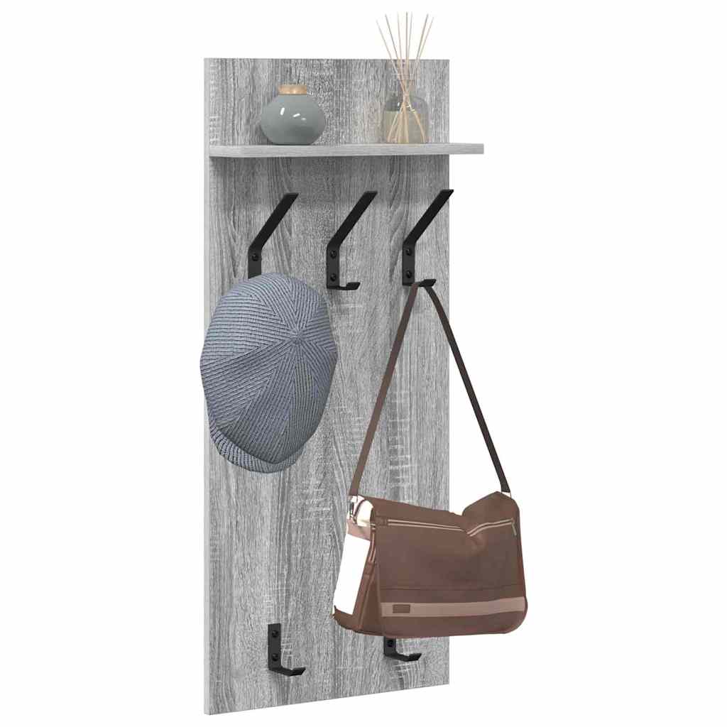 Vješalica za kapute na zidu Zidne Siva Sonoma 40 x 10 x 90 cm
