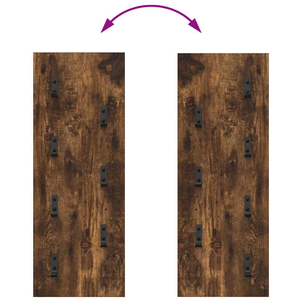 Vješalica za kapute na zidu Dimljeni hrast 30 x 1,5 x 80 cm