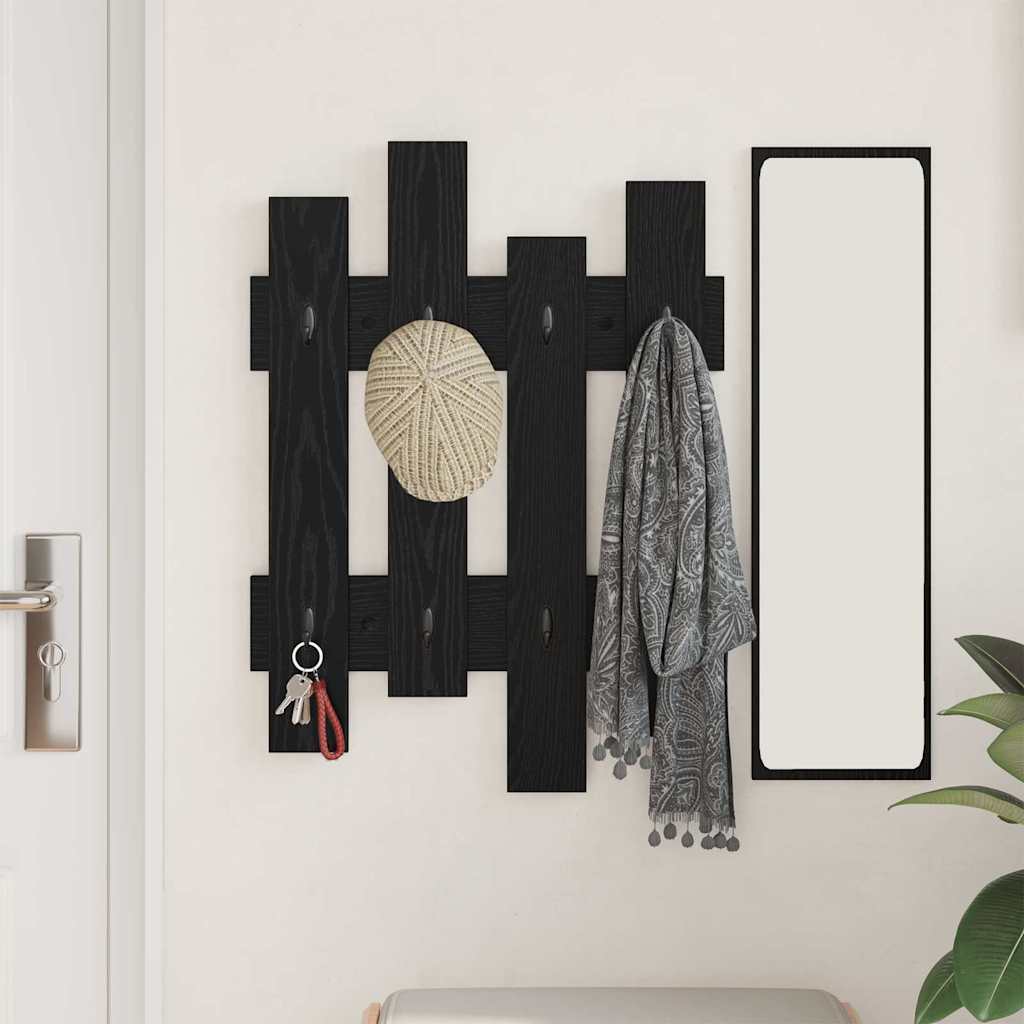 Vješalica za kapute na zidu Zidne Crni hrast 60 x 3 x 82 cm