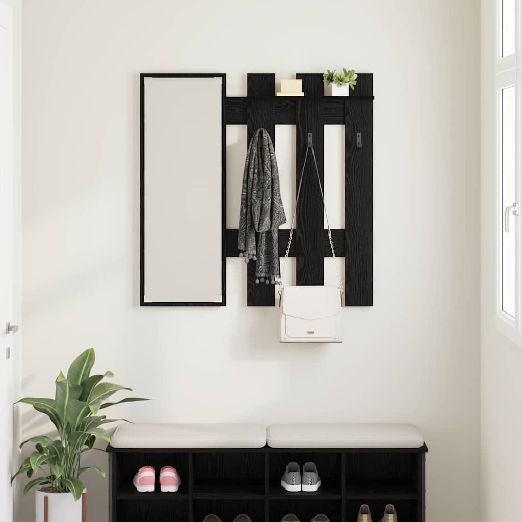 Vješalica za kapute na zidu Zidne Crni hrast 100 x 10 x 100 cm