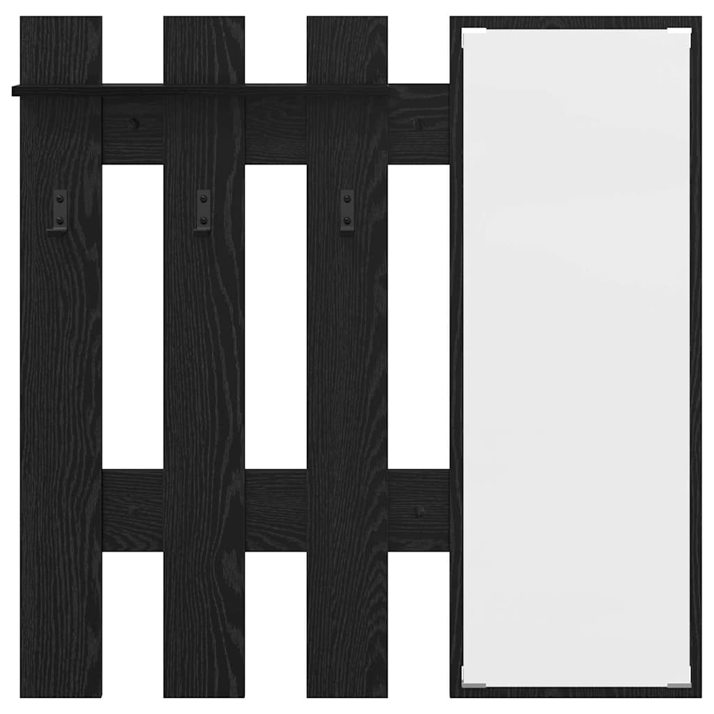 Vješalica za kapute na zidu Zidne Crni hrast 100 x 10 x 100 cm
