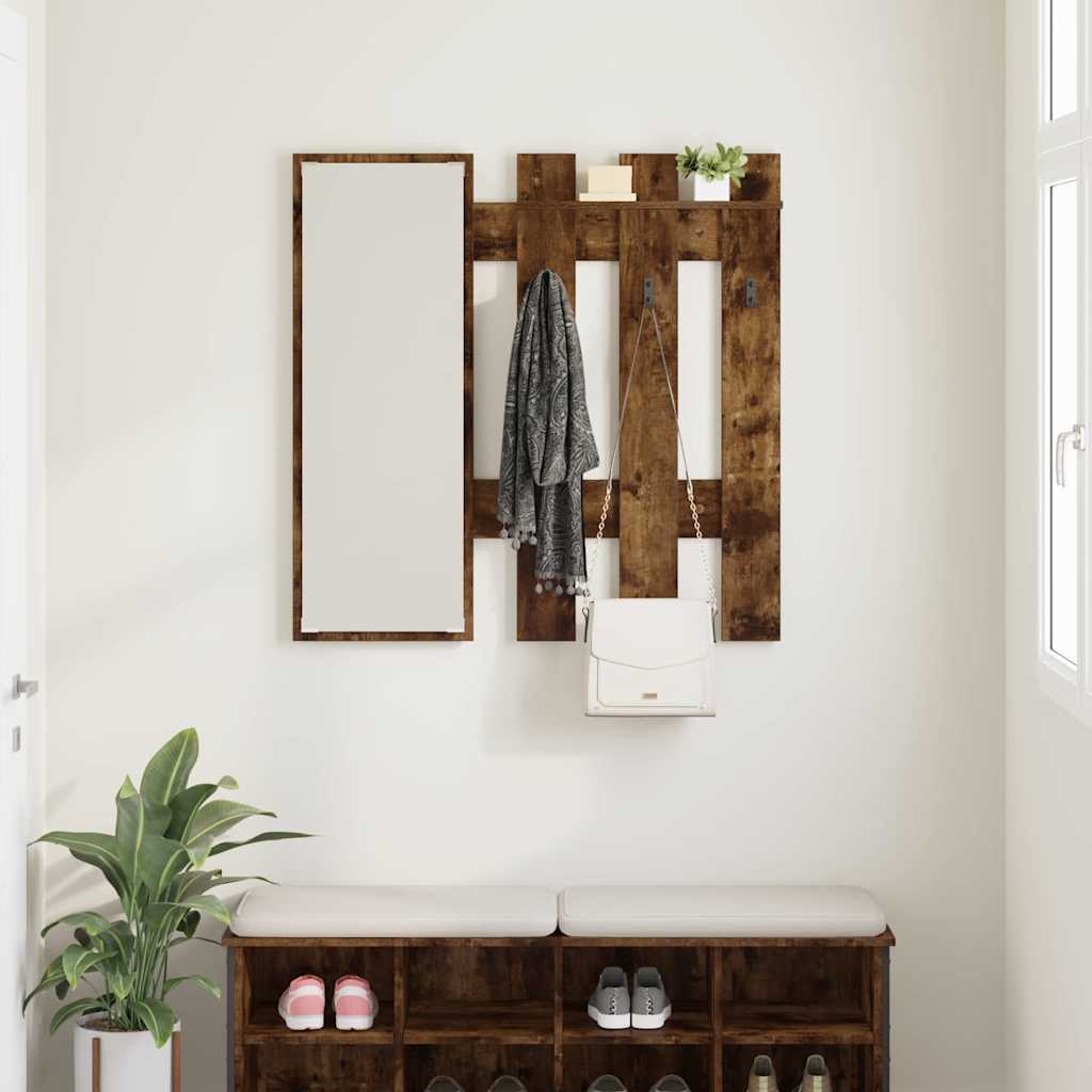 Vješalica za kapute na zidu Dimljeni hrast 100 x 10 x 100 cm