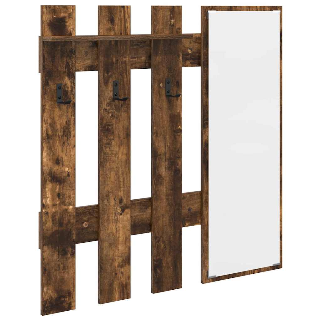 Vješalica za kapute na zidu Dimljeni hrast 100 x 10 x 100 cm