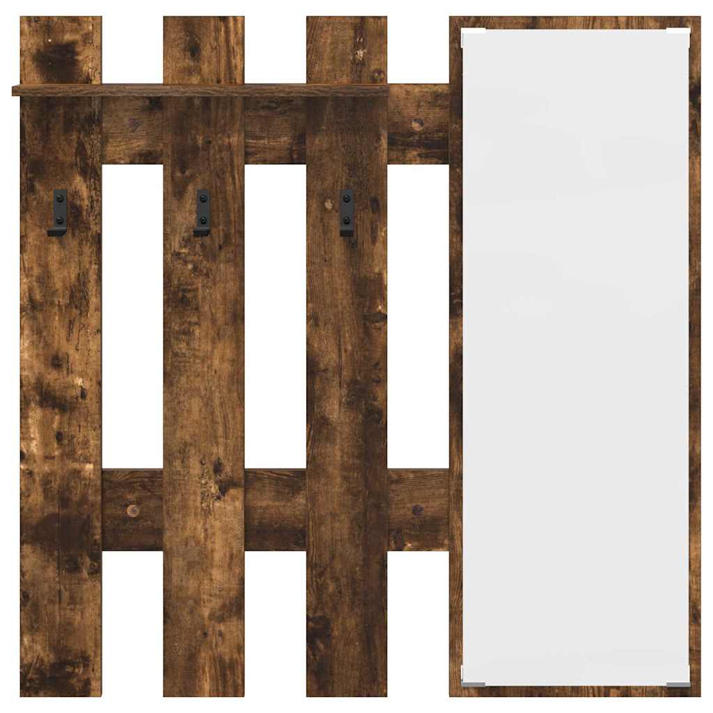 Vješalica za kapute na zidu Dimljeni hrast 100 x 10 x 100 cm
