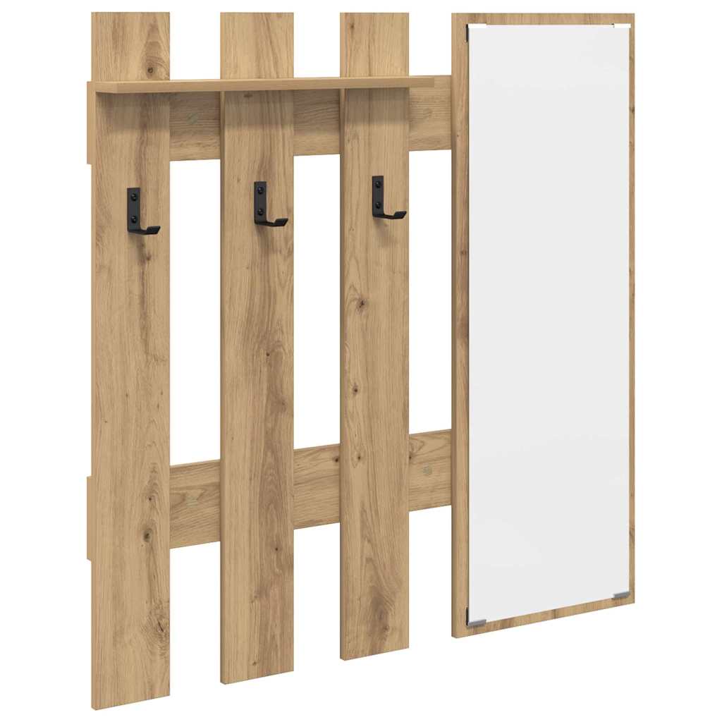 Vješalica za kapute na zidu Umjetnički hrast 100 x 10 x 100 cm