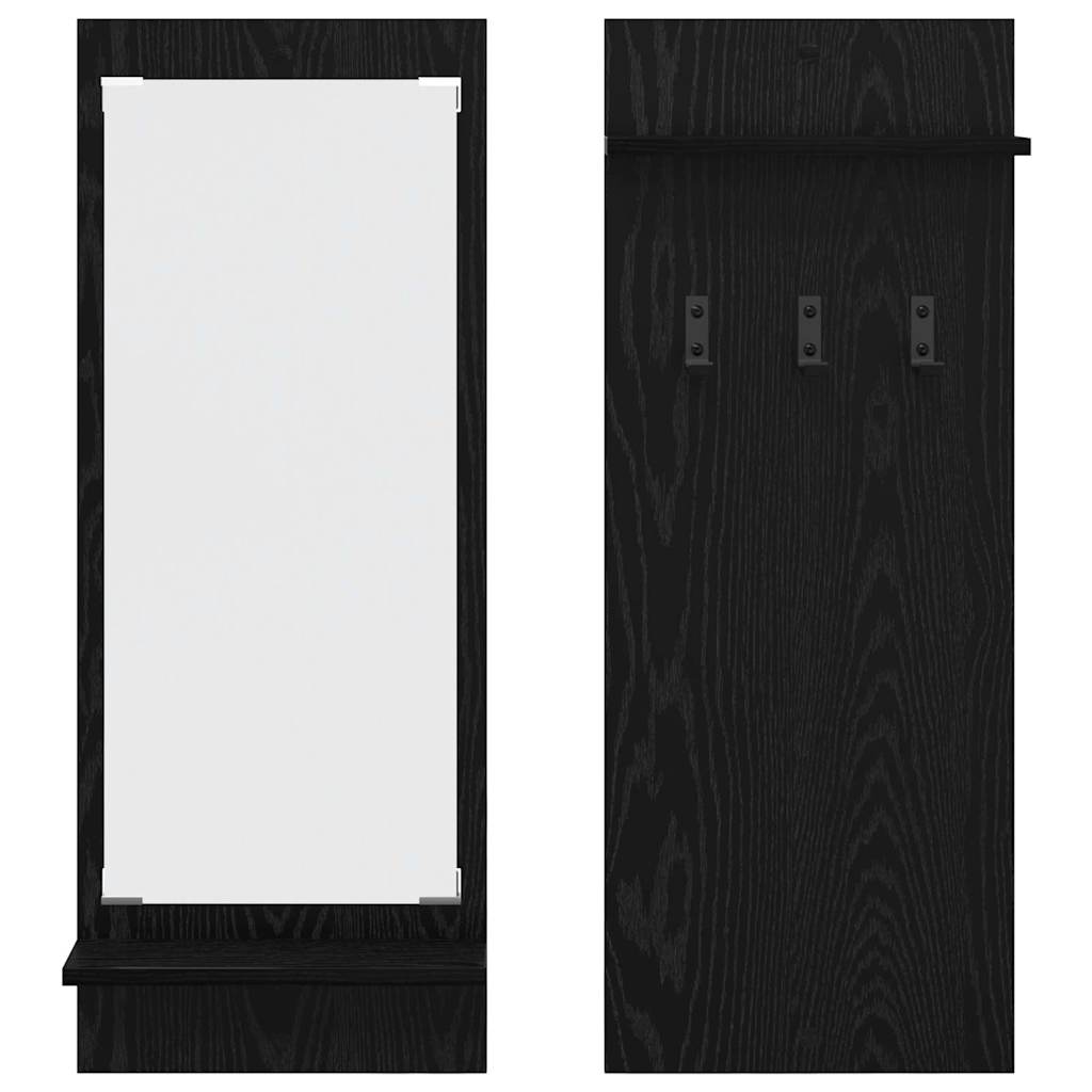 Vješalica za kapute na zidu Zidne Crni hrast 70 x 10 x 90 cm