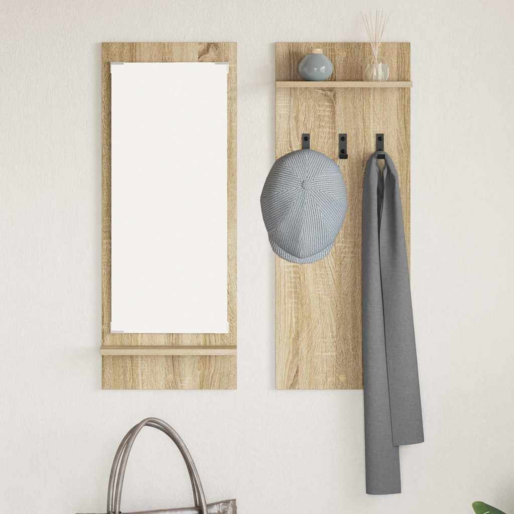 Vješalica za kapute na zidu Zidne Sonoma hrast 70 x 10 x 90 cm