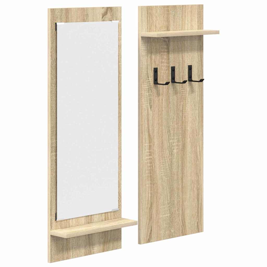 Vješalica za kapute na zidu Zidne Sonoma hrast 70 x 10 x 90 cm