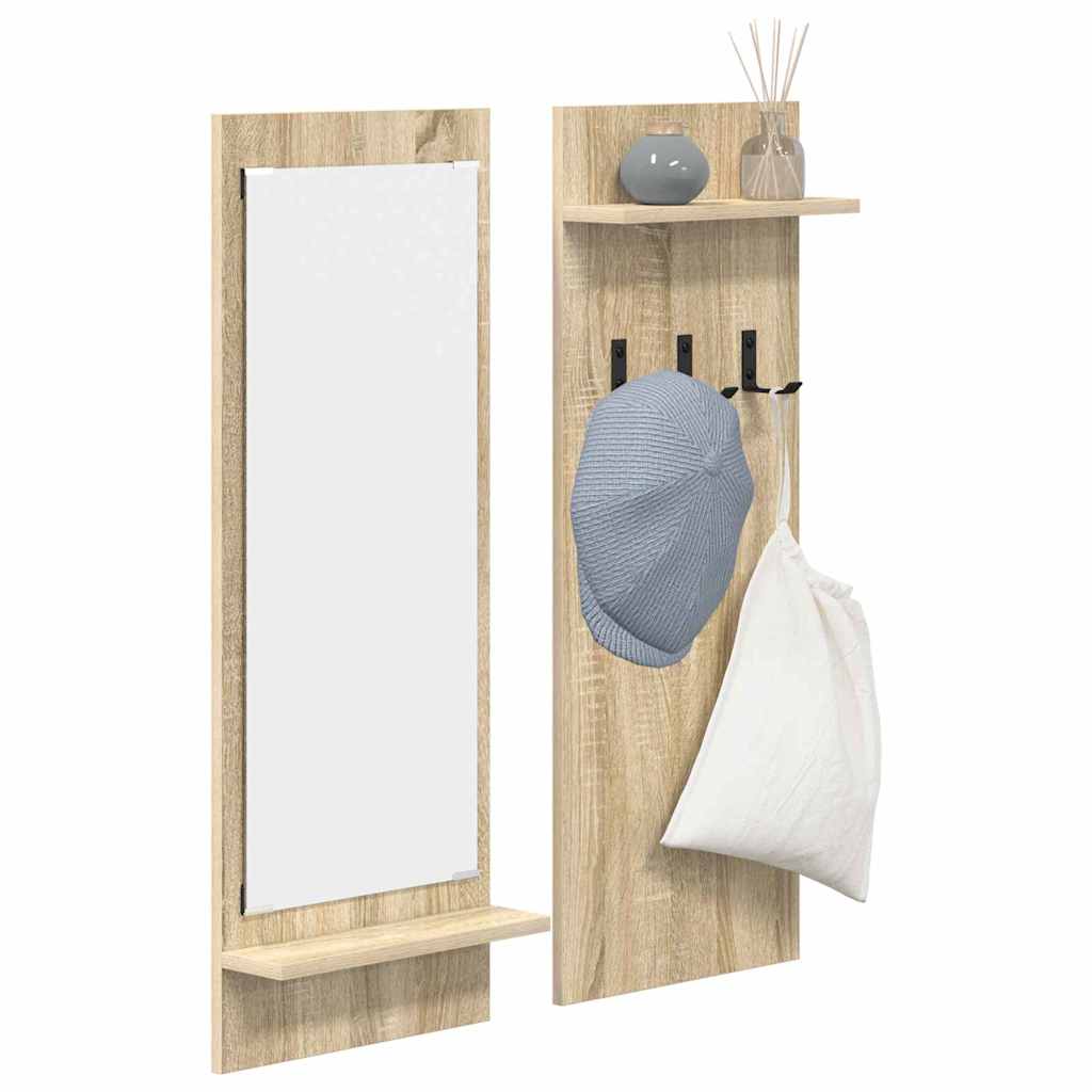 Vješalica za kapute na zidu Zidne Sonoma hrast 70 x 10 x 90 cm