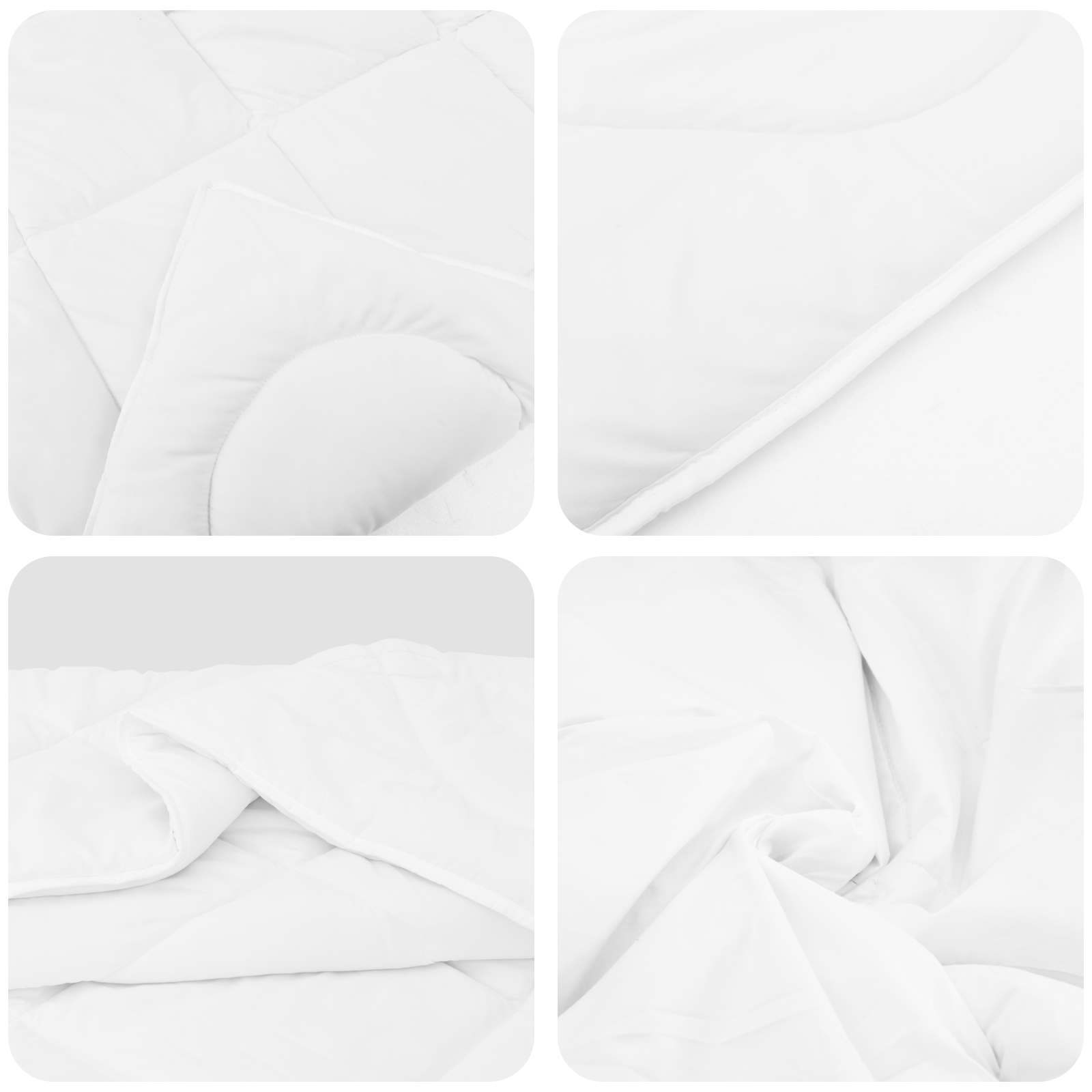 Duvet za sve sezone s jastukom 3 kom. Bijela Mikrovlakna