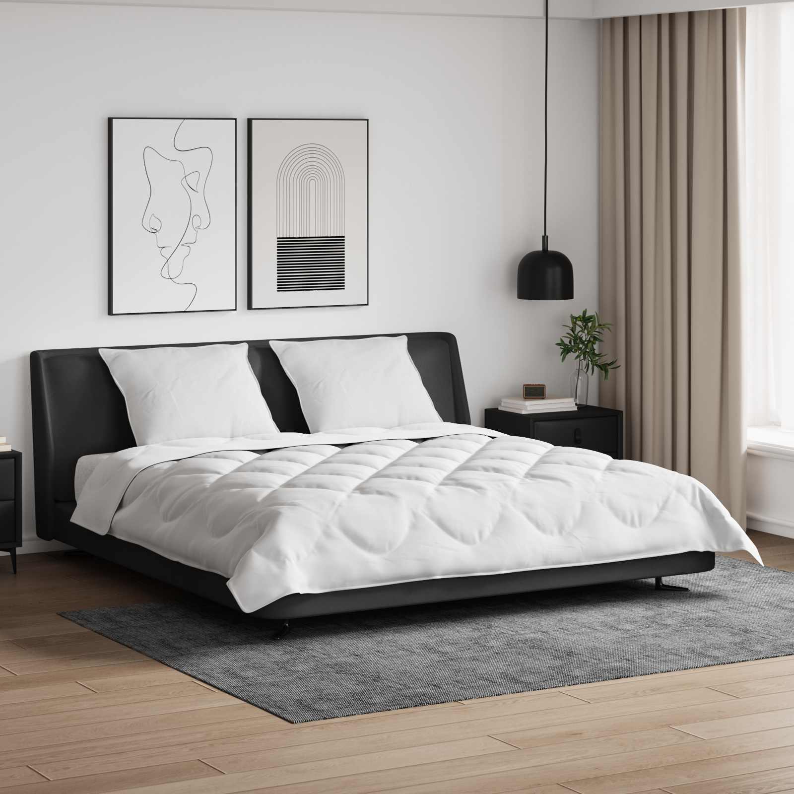 Duvet za sve sezone s jastukom 3 kom. Bijela Mikrovlakna
