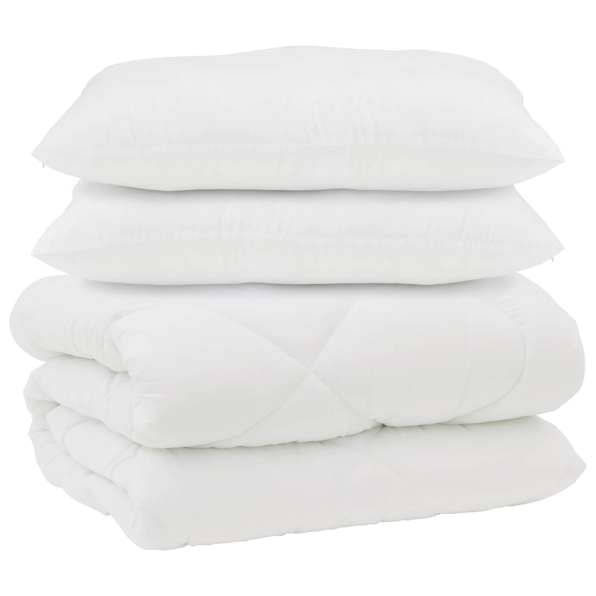 Duvet s jastucima s jastukom 3 kom. Bijelo Mikrofibra i Pero Bijela 240 x 220 cm,30 x 50 cm