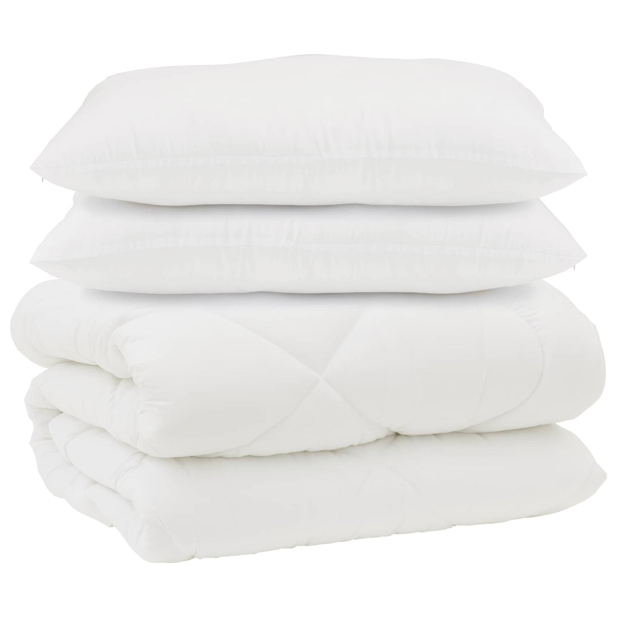 Duvet s jastucima s jastukom 3 kom. Bijelo Mikrofibra i Pero Bijela 260 x 220 cm,50 x 75 cm