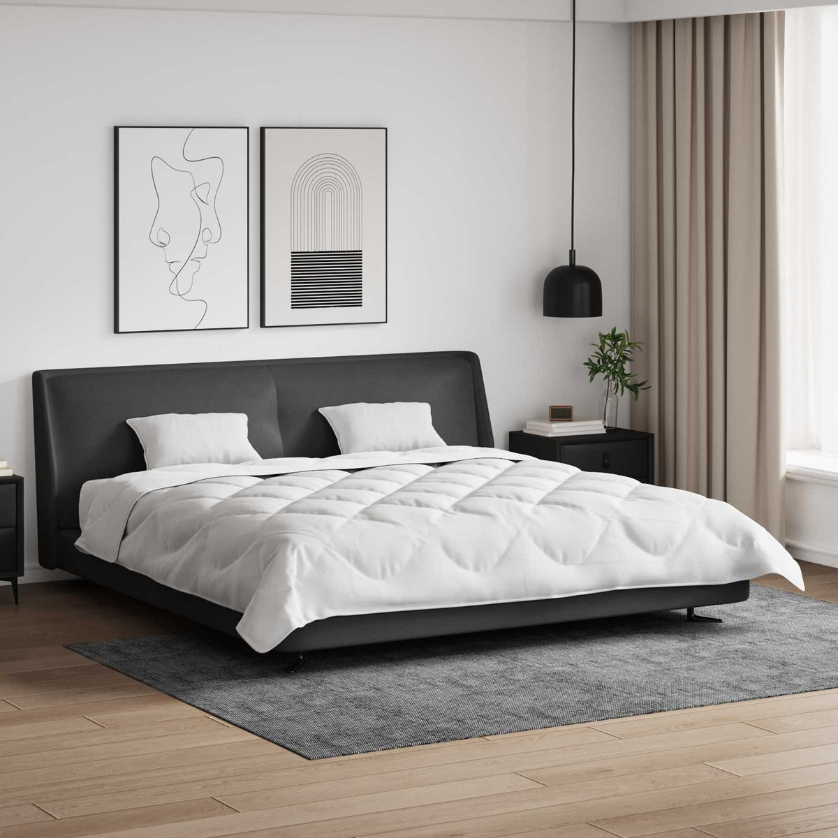 Set deka s jastukom 3 kom. Bijela Mikrovlakna 200 x 200 cm,40 x 60 cm