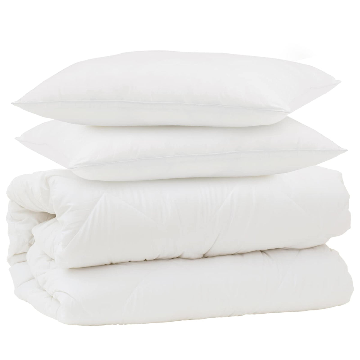 Set deka s jastukom 3 kom. Bijela Mikrovlakna 260 x 220 cm,40 x 40 cm