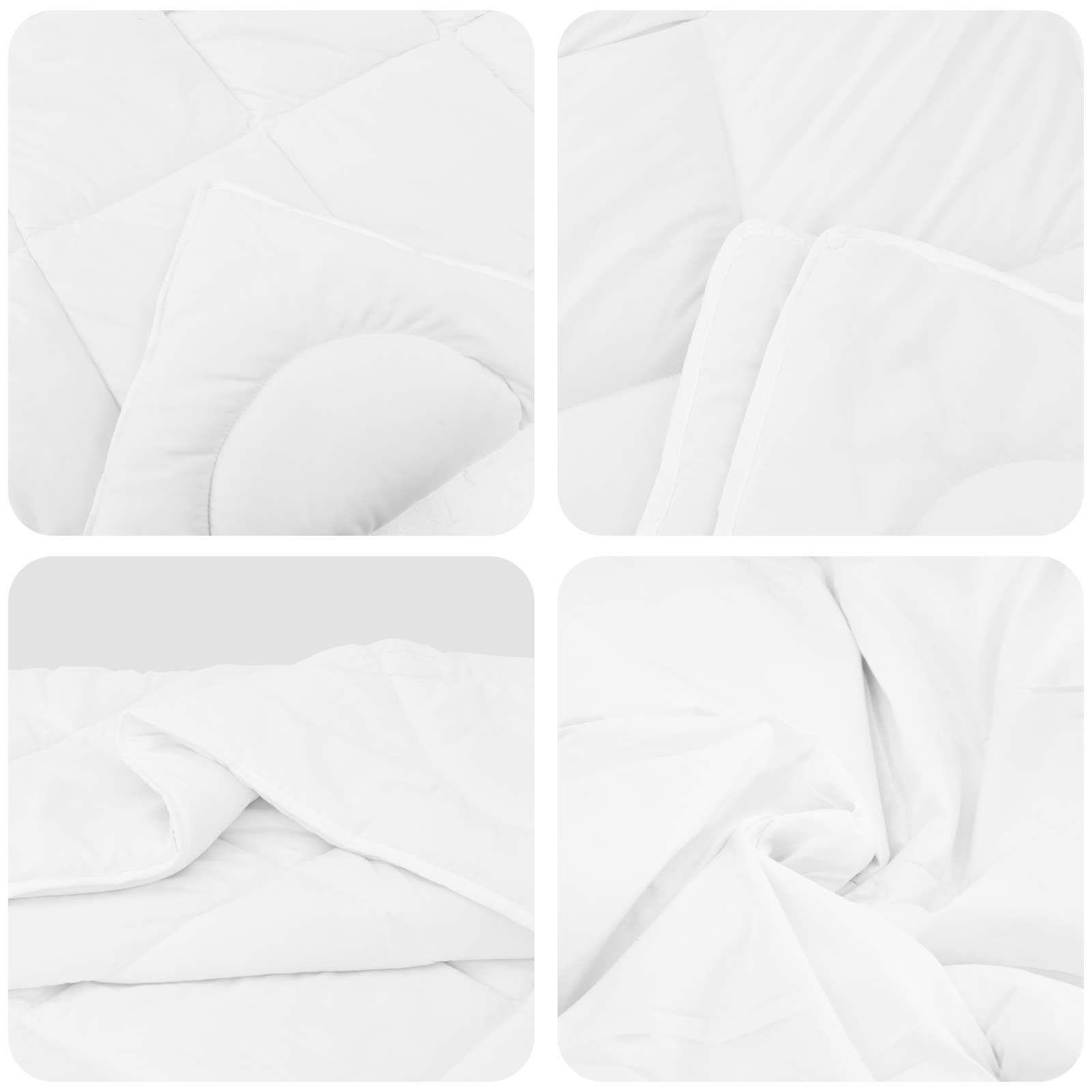 Duvet s jastucima s jastukom 3 pcs Bijelo Mikrovlakna