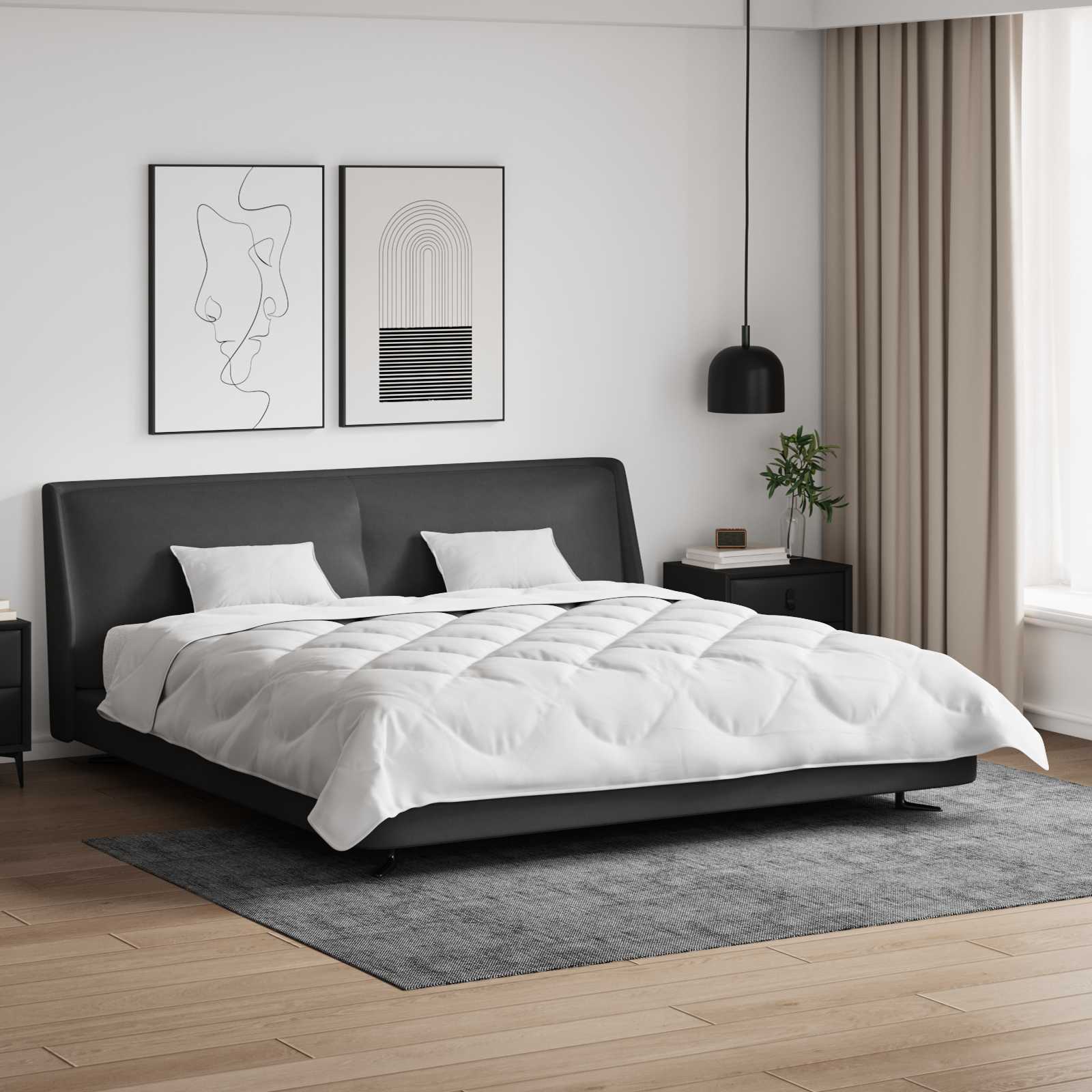 Duvet s jastucima s jastukom 3 pcs Bijelo Mikrovlakna