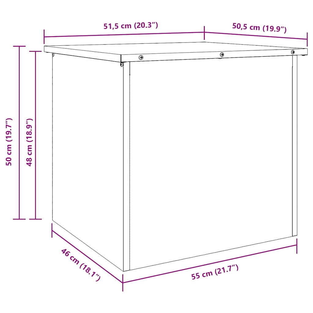 Vanjska kutija za spremanje Srebrno 55 x 50,5 x 50 cm Čelik