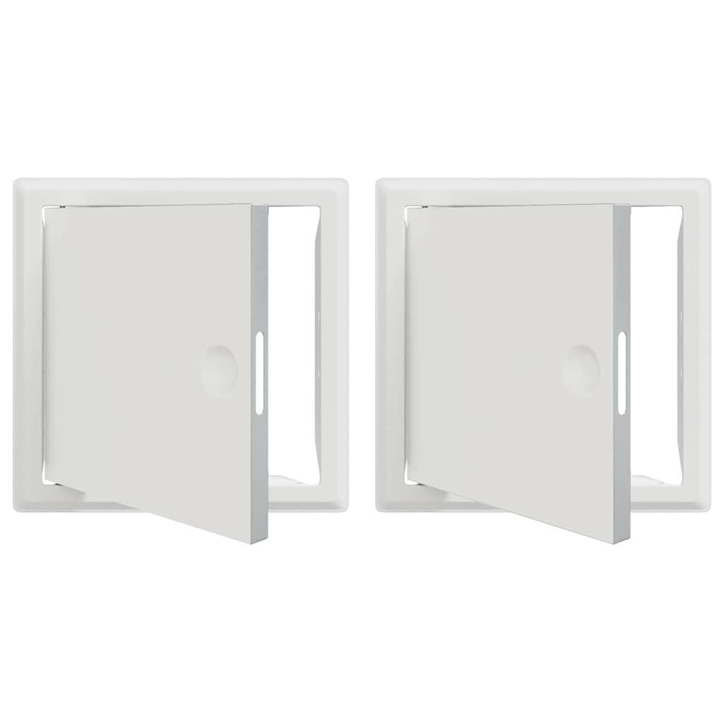 Pristupna ploča 2 pcs Bijelo 23 x 23 x 3 cm Čelik
