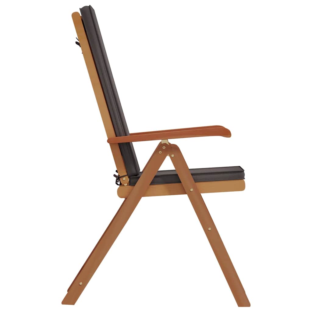 Vrtna stolica 8 pcs Smeđa i siva 57 x 71,5 x 104 cm