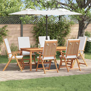 Vrtna stolica 6 pcs Smeđa i bijela 57 x 71,5 x 104 cm