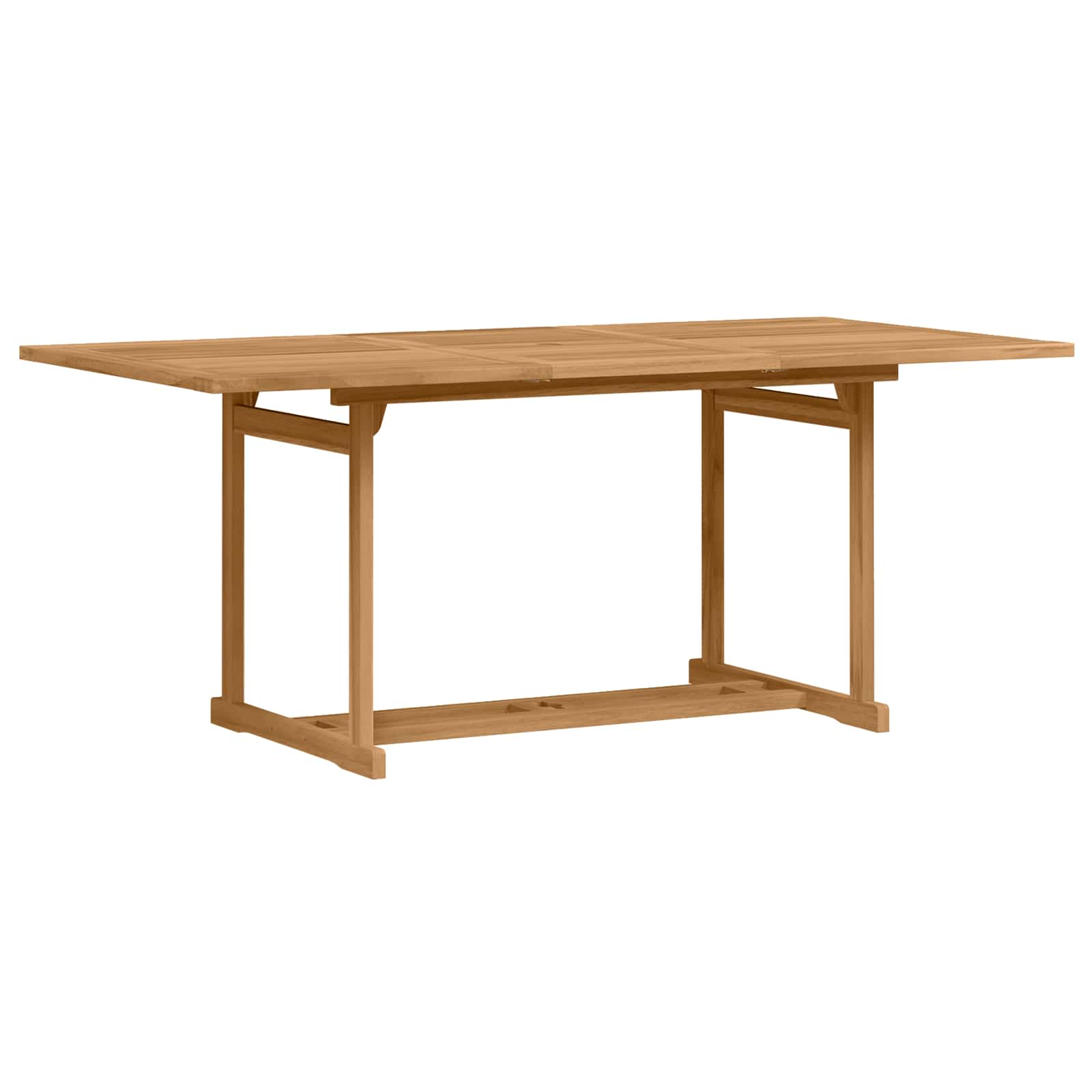 Vrtni set za objed 7 pcs Smeđa Čvrsto teak drvo