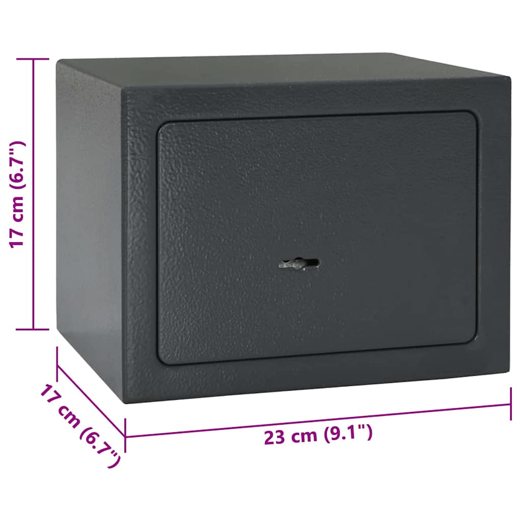 Sigurnosna kasa Tamno siva 23 x 17 x 17 cm Čelik