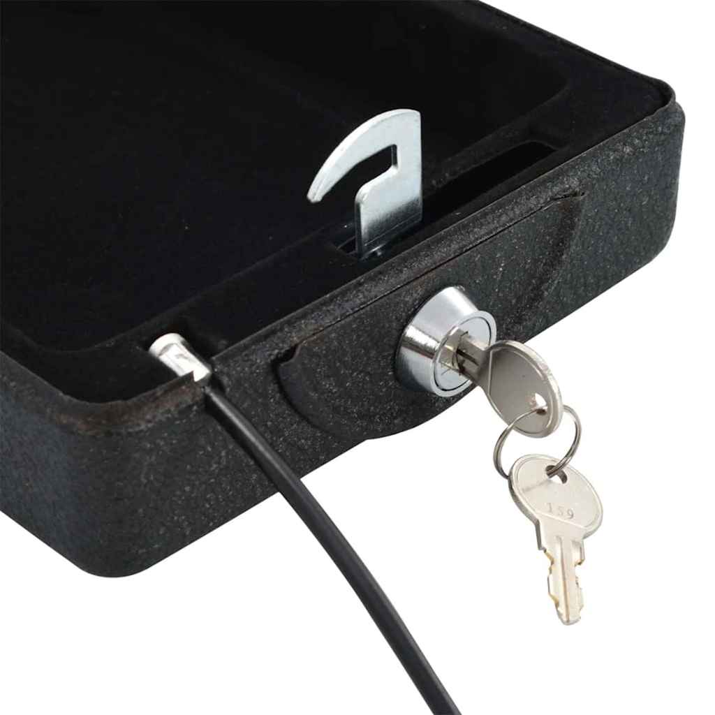 Auto sef s zaključavanjem Crna 22 x 16 x 7 cm Čelik