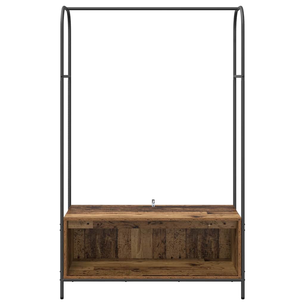 Stalak za odjeću s pohranom Smeđi hrast 100 x 44 x 160 cm