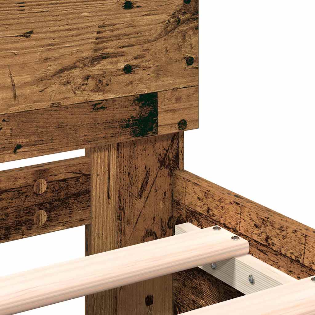 Krevetna konstrukcija s uzglavljem Staro drvo 203 x 185 x 70 cm