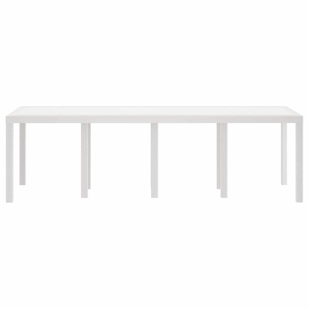 Stol za vrt Bijelo 250 x 100 x 73 cm poliratan